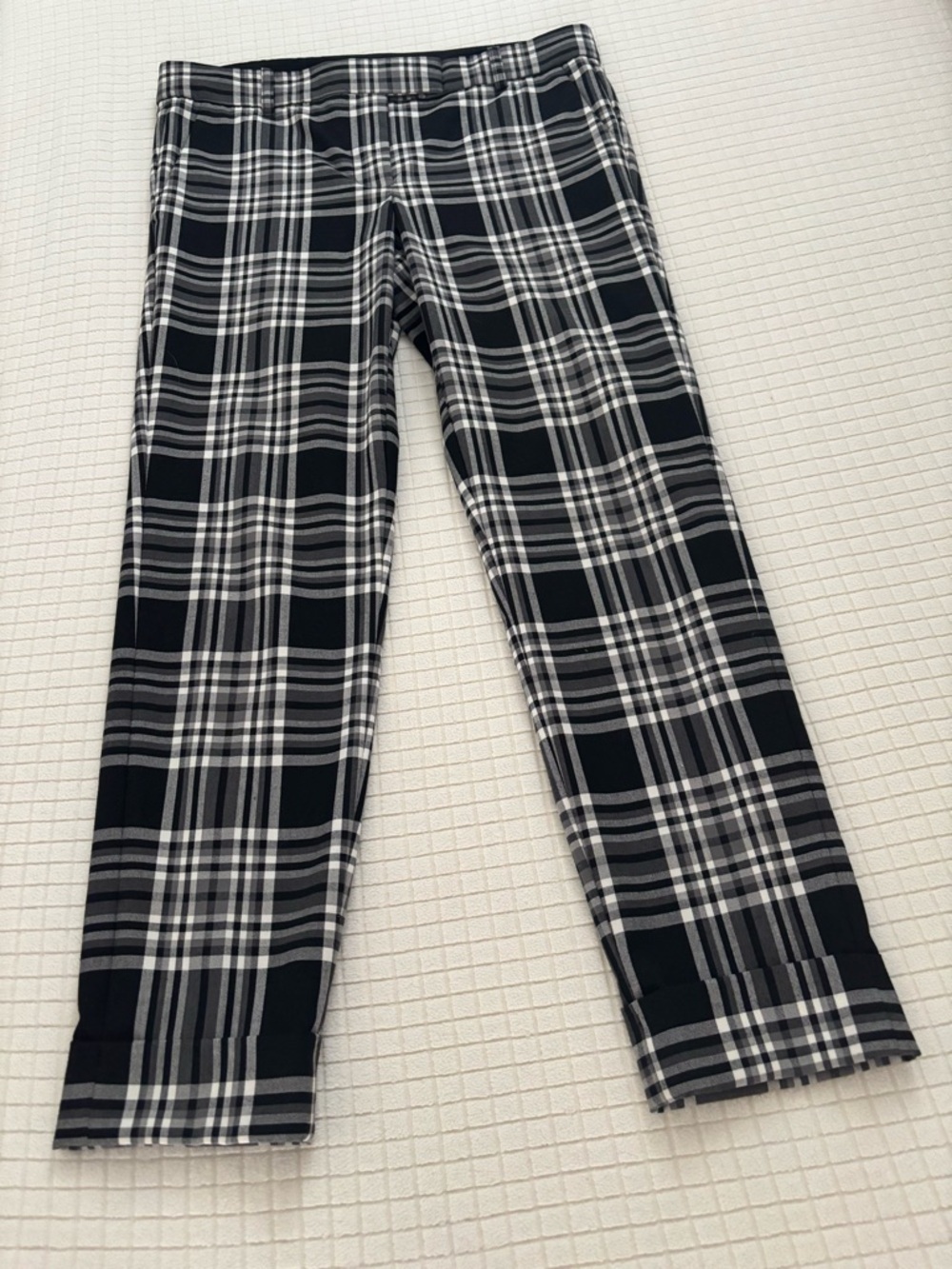 JOE FRESH Black/White Checked Pants